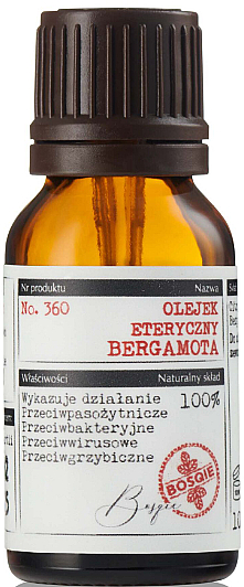 Натуральна ефірна олія "Бергамот" - Bosqie Natural Essential Oil — фото N1