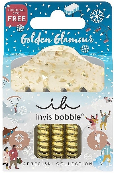 Подарунковий набір - Invisibobble Gift Set Apres Ski Golden Glamour — фото N1