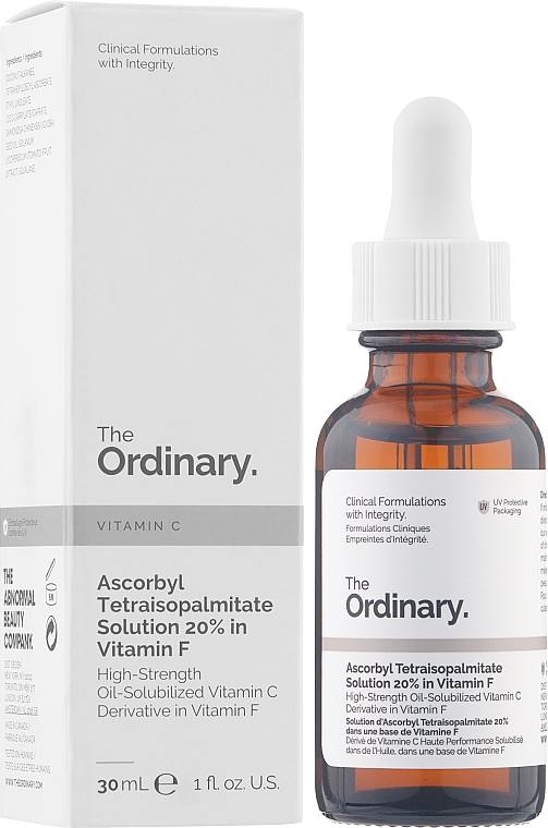 Сыворотка для лица с витамином F - The Ordinary Ascorbyl Tetraisopalmitate Solution 20% — фото N2