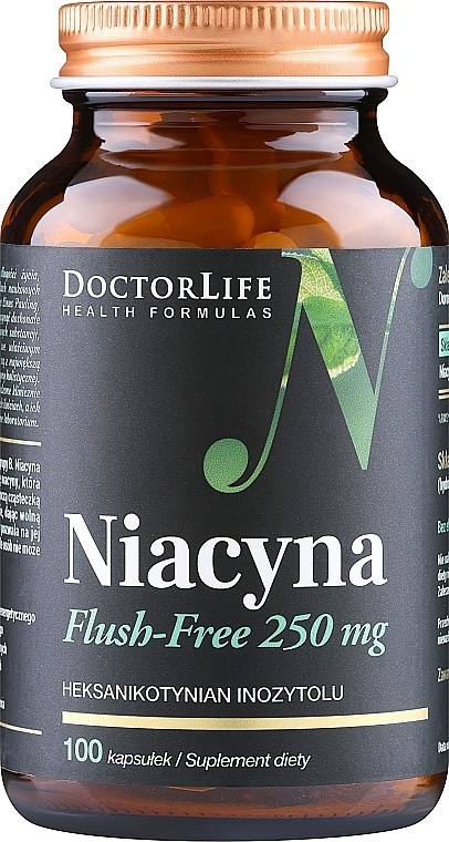 Харчова добавка "Ніацин" - Doctor Life Niacyna Flush-Free 250 mg — фото N1