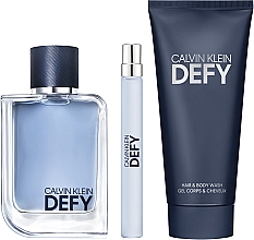 Духи, Парфюмерия, косметика Calvin Klein Defy Festive Gift Set - Набор (edt/100ml + edt/10ml + sh/gel/100ml)