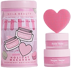 Парфумерія, косметика Набір - NCLA Beauty Holiday Macaron Lip Set (l/balm/10ml + l/scrub/15ml + massager)