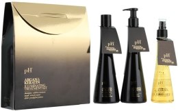 Парфумерія, косметика УЦЕНКА Набір - pH Laboratories Argan&Keratin (shm/250ml + mask/250ml + elixir/100ml) *