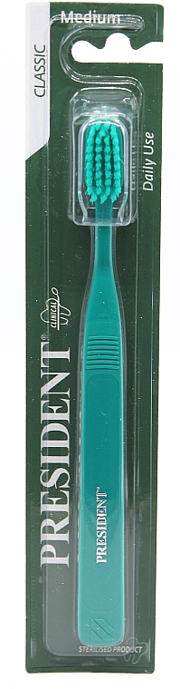 Зубная щетка "Классик", зеленая - PresiDENT