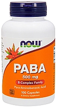 Парфумерія, косметика Вітаміни "PABA", 500 мг - Now Foods PABA B-Complex Family