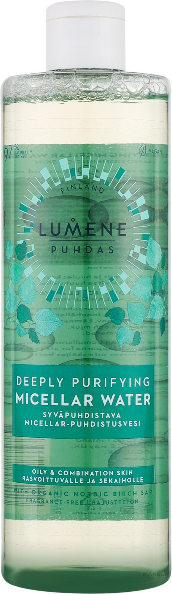 Мицеллярная очищающая вода для глубокого очищения - Lumene Puhdas Deeply Purifying Micellar Water — фото 400ml