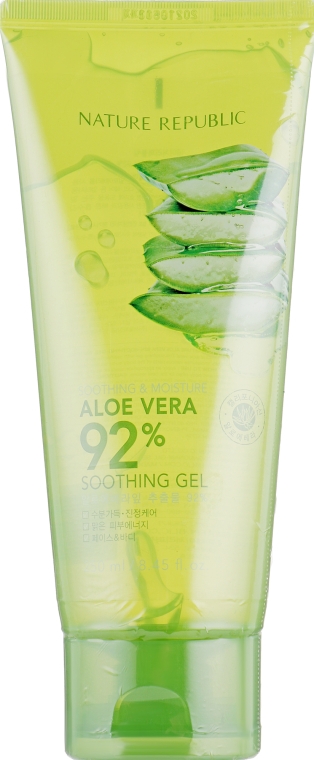 Гель для обличчя і тіла, туба - Nature Republic Soothing & Moisture Aloe Vera 92% Soothing Gel — фото N1