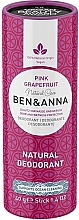 Дезодорант на основе соды "Розовый грейпфрут" (картон) - Ben & Anna Natural Care Pink Grapefruit Deodorant Paper Tube — фото N1