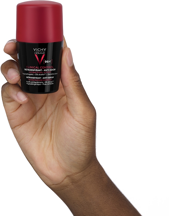 Шариковый антиперспирант для мужчин против чрезмерного потоотделения и запаха, 96 часов защиты - Vichy Homme Clinical Control Deperspirant 96h — фото N5