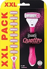 Парфумерія, косметика Станок для гоління із 8 змінними касетами - Wilkinson Sword Quattro for Women Blades XXL Pack