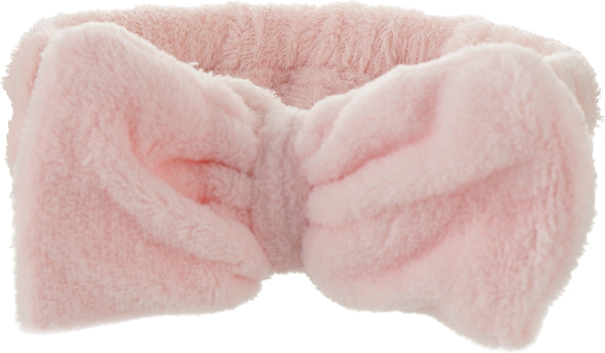 Косметическая повязка "Бант", бледно-розовый - Cosmo Shop