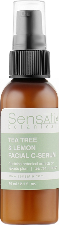 Крем-сироватка для обличчя "Чайне дерево й лимон" - Sensatia Botanicals Tea Tree & Lemon Facial C-Serum — фото N1