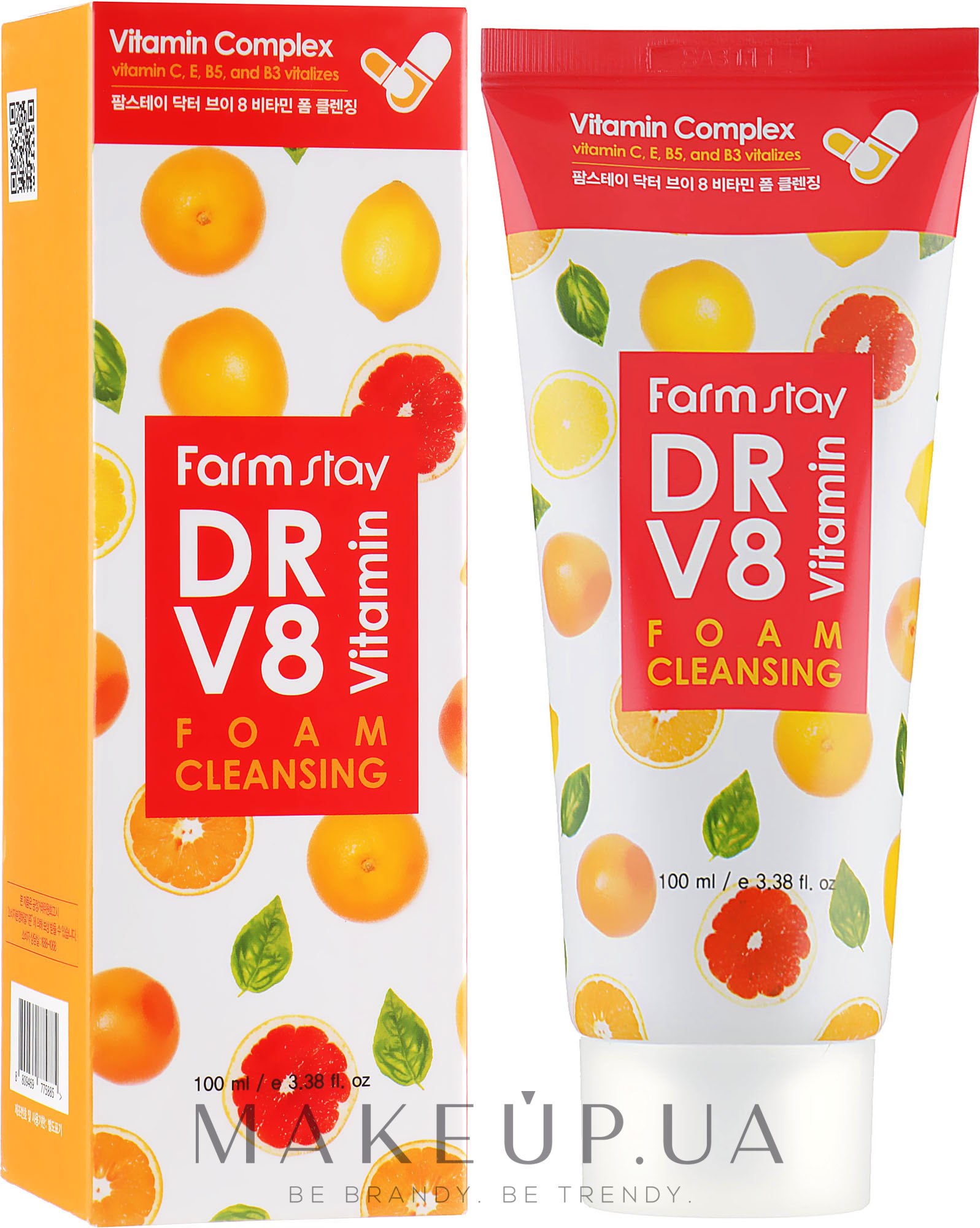 Вітамінна пінка для очищення шкіри - FarmStay DR.V8 Vitamin Foam Cleansing — фото 100ml