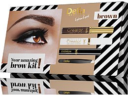 Духи, Парфюмерия, косметика Набор - Delia Eyebrow Expert Stylist Set (eyebrow/gel/7ml + eyelash/creator/7ml + eyebrow/mascara/4ml + tweezers)