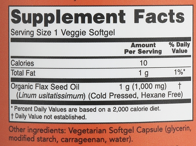 Капсули "Лляна олія", 1000 мг - Now Foods Flax Oil — фото N2