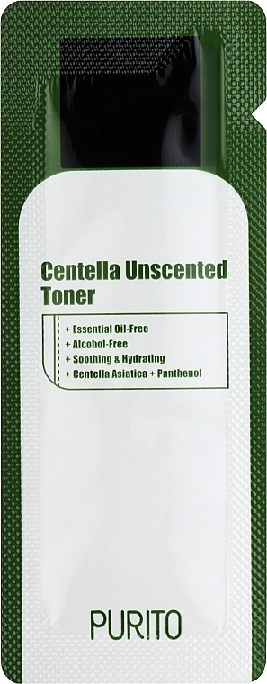 Тонер з центелою для гіперчутливої шкіри обличчя - Purito Centella Unscented Toner (пробник)
