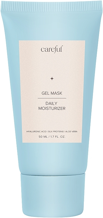 Зволожуюча маска-медитація з протеїнами шовку та органічним алое - Careful Cosmetic Daily Moisturizer Gel Mask