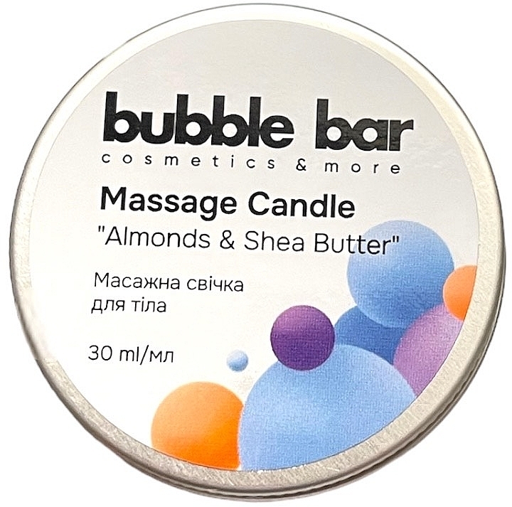 Массажная свеча для тела "Миндаль и масло Ши" - Bubble Bar Massage Candle