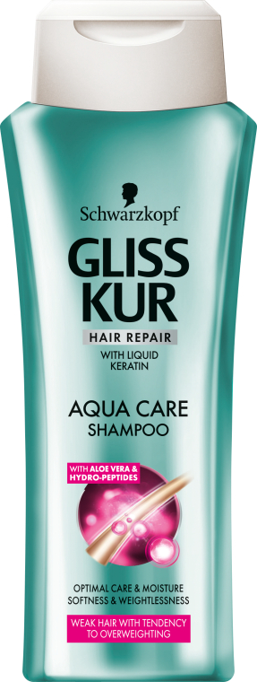 Шампунь "Аква Уход" с жидким кератином - Gliss Kur Hair Repair Aqua Care Shampoo