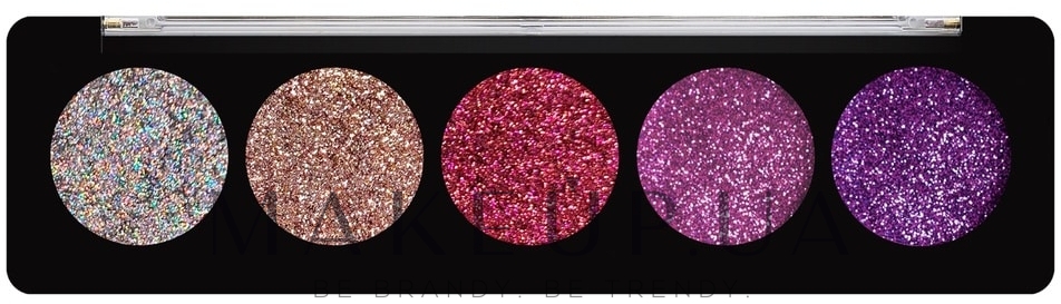 Палетка глиттеров - Profusion Cosmetics 5 Shade Glitter Palette — фото Amethyst Gems