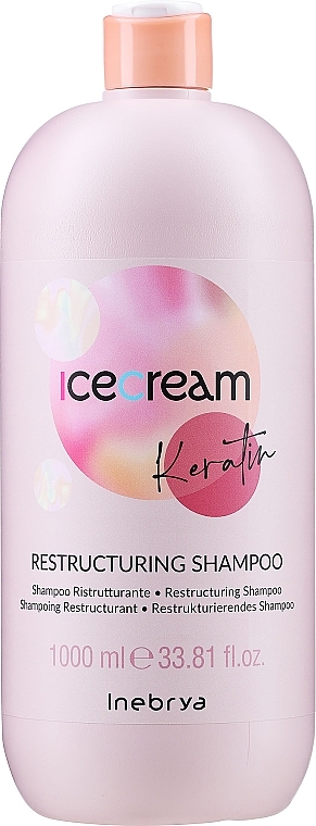 Восстанавливающий шампунь с кератином - Inebrya Ice Cream Keratin Restructuring Shampoo  — фото N3