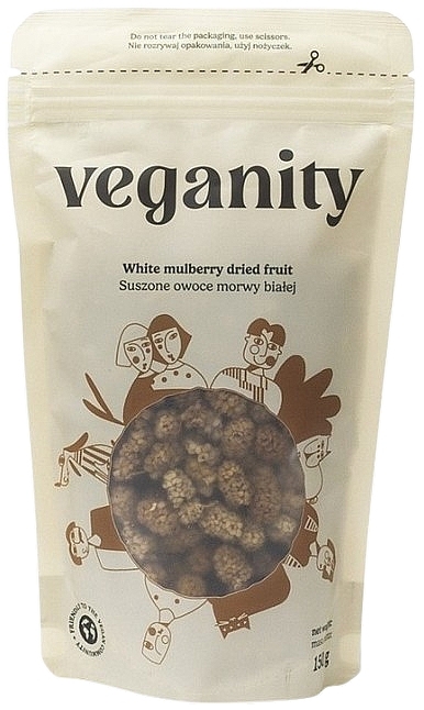 Пищевая добавка "Сушеная белая шелковица" - Veganity White Mulberry Dried Fruit — фото N1