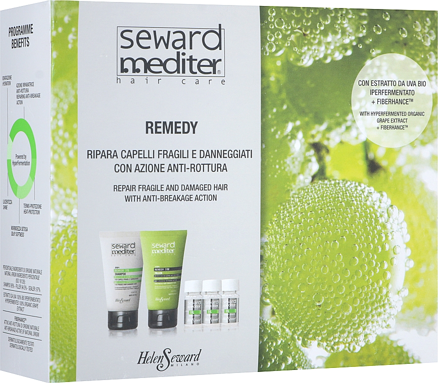 Набор средств для восстановления ломких и хрупких волос - Helen Seward Remedy Kit (sh/75 + mask/75 + fluid/24x8ml) — фото N1