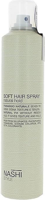 Лак для волос натуральной фиксации - Nashi Argan Style Soft Shine Hair Spray — фото N1