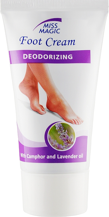 Дезодорирующий крем для ног с камфорой и маслом лаванды - Miss Magic Deodorizing Foot Cream With Lavender Oil