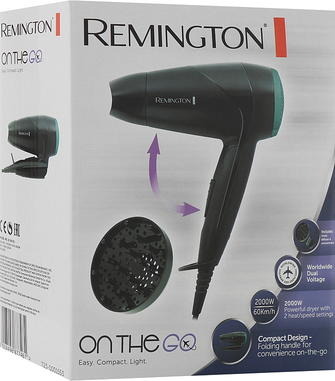 Фен для волосся - Remington D1500 Compact 2000 — фото N3