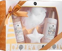 Парфумерія, косметика Набір для тіла - Accentra Winter Magic Bath Set (sh/gel/150ml + lot/150ml + bomb/50g + sponge)