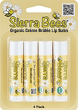 Парфумерія, косметика Набір бальзамів для губ "Крем-брюле" - Sierra Bees (lip/balm/4x4,25g)