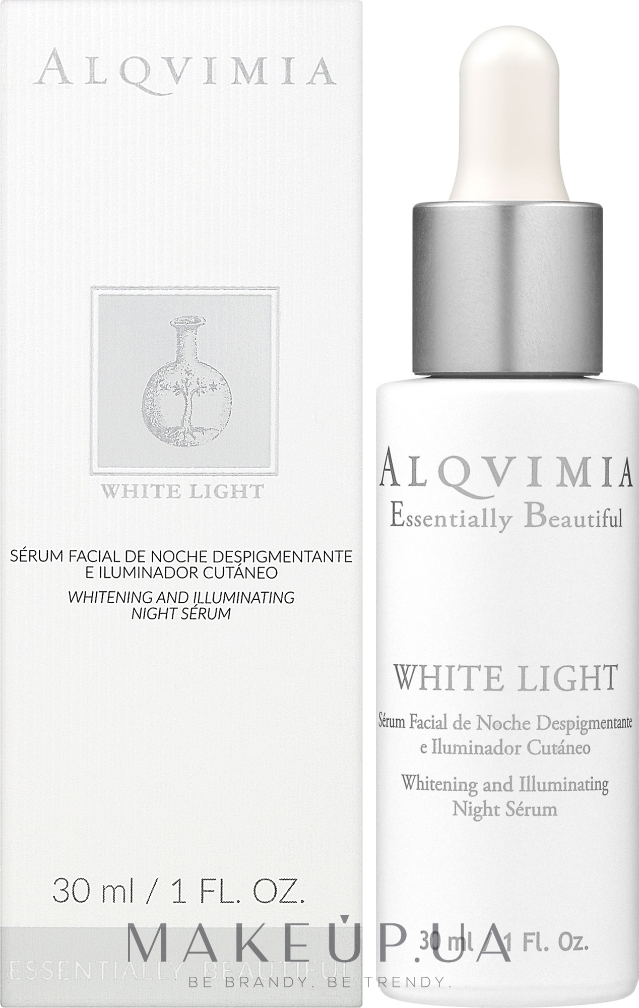 Освітлювальна нічна сироватка для обличчя - Alqvimia Serum White Light — фото 30ml