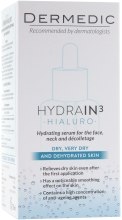Увлажняющая сыворотка для лица, шеи и декольте - Dermedic Hydrain 3 Hialuro Hydrating Serum — фото N2