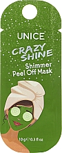 Розгладжувальна маска-плівка - Unice Crazy shine Shimmer Peel Off Mask — фото N1