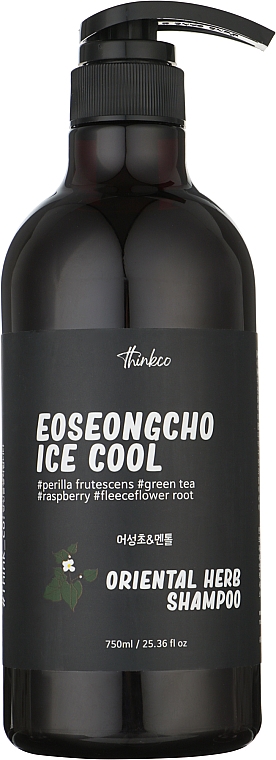 Трав'яний освіжальний шампунь - Thinkco Eoseongcho Ice Cool Shampoo — фото N1