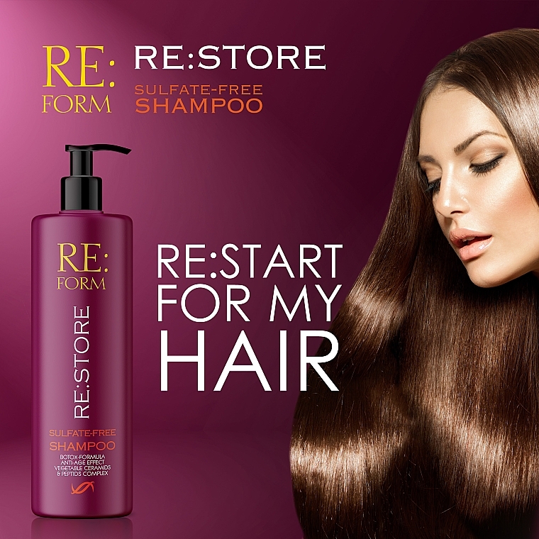 Бессульфатный шампунь для восстановления волос - Re:form Re:store Sulfate-Free Shampoo — фото N7