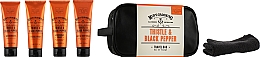 Дорожній набір для чоловіків - Scottish Fine Soaps Men's Grooming Thistle&Black Pepper Travel Bag (sh/gel/75ml + f/wash/75ml + a/sh/balm/75ml + b/scr/75ml + towel + bag) — фото N2