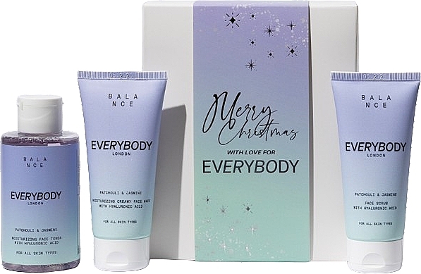 Набір - EveryBody Balance Christmas Gift Box (toner/125ml + mask/50ml + peeling/50ml) — фото N1