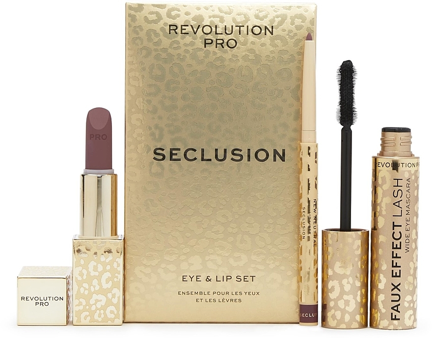 Набір - Revolution PRO Eye & Lip Set Seclusion (lipstick/3.2g + lip/pen/1g + mascara/8ml) — фото N1