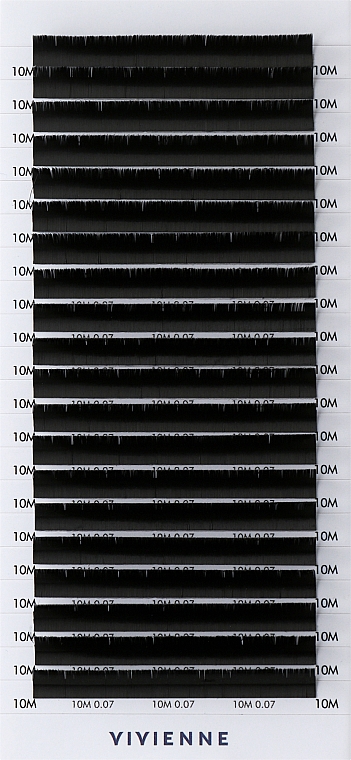 Накладные ресницы "Elite", черные, 20 линий (0,07, M, 10) - Vivienne — фото N1