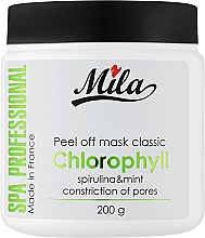 Маска альгінатна класична порошкова "Хлорофіл, спіруліна м'ята" - Mila Mask Peel Off Chlorophyll Spirulina, Mint — фото N3