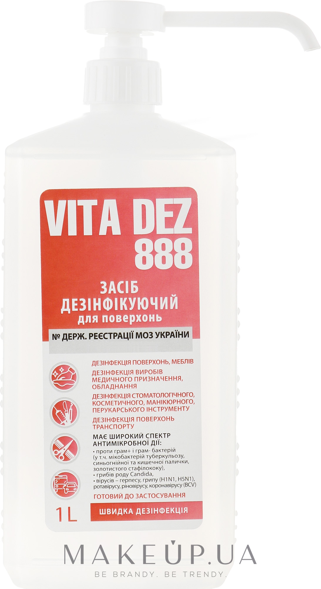 Средство для дезинфекции поверхностей - Vita Dez 888 — фото 1000ml
