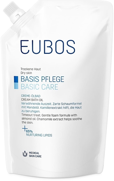 Масло для ванны - Eubos Med Basic Skin Care Cream Bath Oil Refill (сменный блок) — фото N1