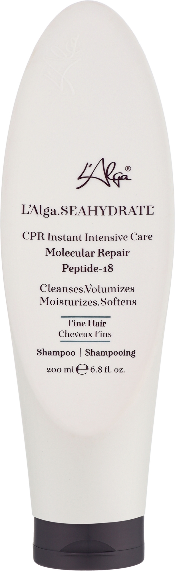 Зволожуючий шампунь з пептидами для тонкого волосся - L’Alga Seahydrate CPR Shampoo Peptide-18 — фото 200ml