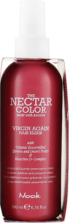 Спрей-стабілізатор кольору незмивний - Nook The Nectar Color Virgin Again Hair Elixir — фото N2