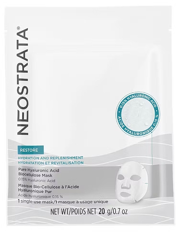 Биоцеллюлозная маска для лица с гиалуроновой кислотой - Neostrata Pure Hyaluronic Acid Biocellulose Mask — фото N1