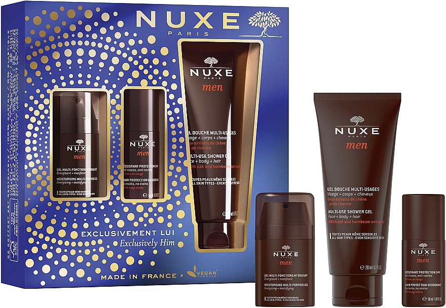 Набор для мужчин - Nuxe Men (f/gel/50ml + deo/50ml + sh gel/200ml) — фото N3