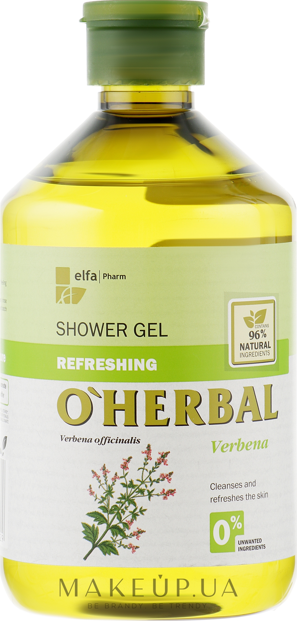 Освіжаючий гель для душу з екстрактом вербени - Elfa Pharm O Herbal Refreshing Shower Gel — фото 500ml