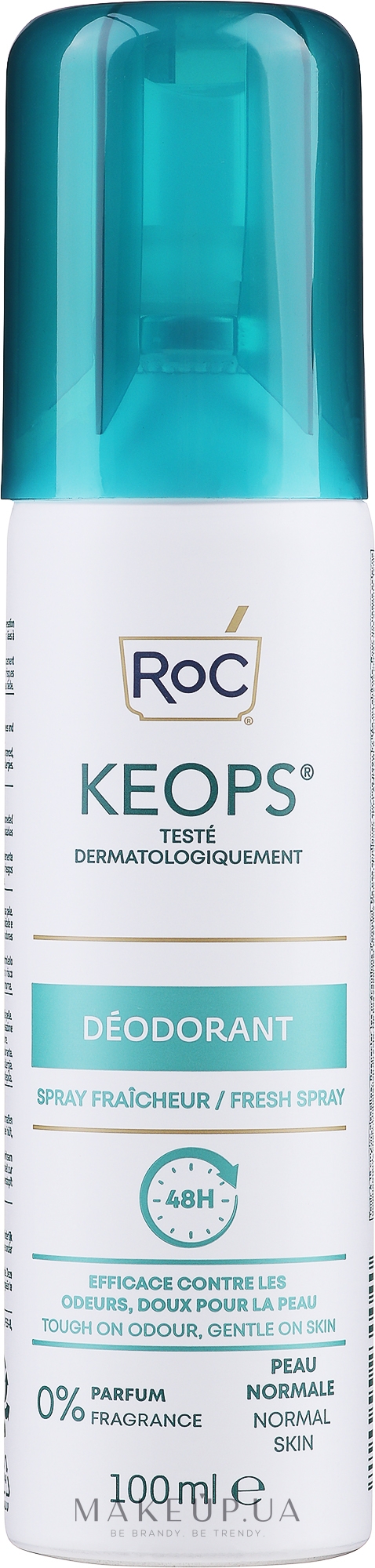 Дезодорант-антиперспирант - RoC Keops 48H Fresh Deodorant Spray — фото 100ml